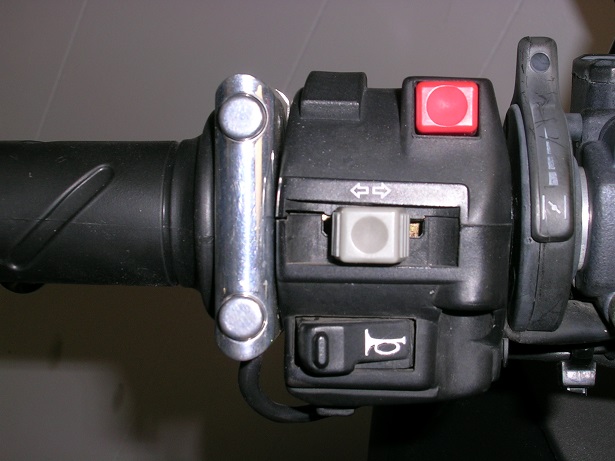 [The chrome, push-button controls of the Pingle shifter on Big Red.</IMG>