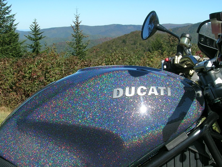 [The factory, metallic paintjob of the Disco Duck.</IMG>